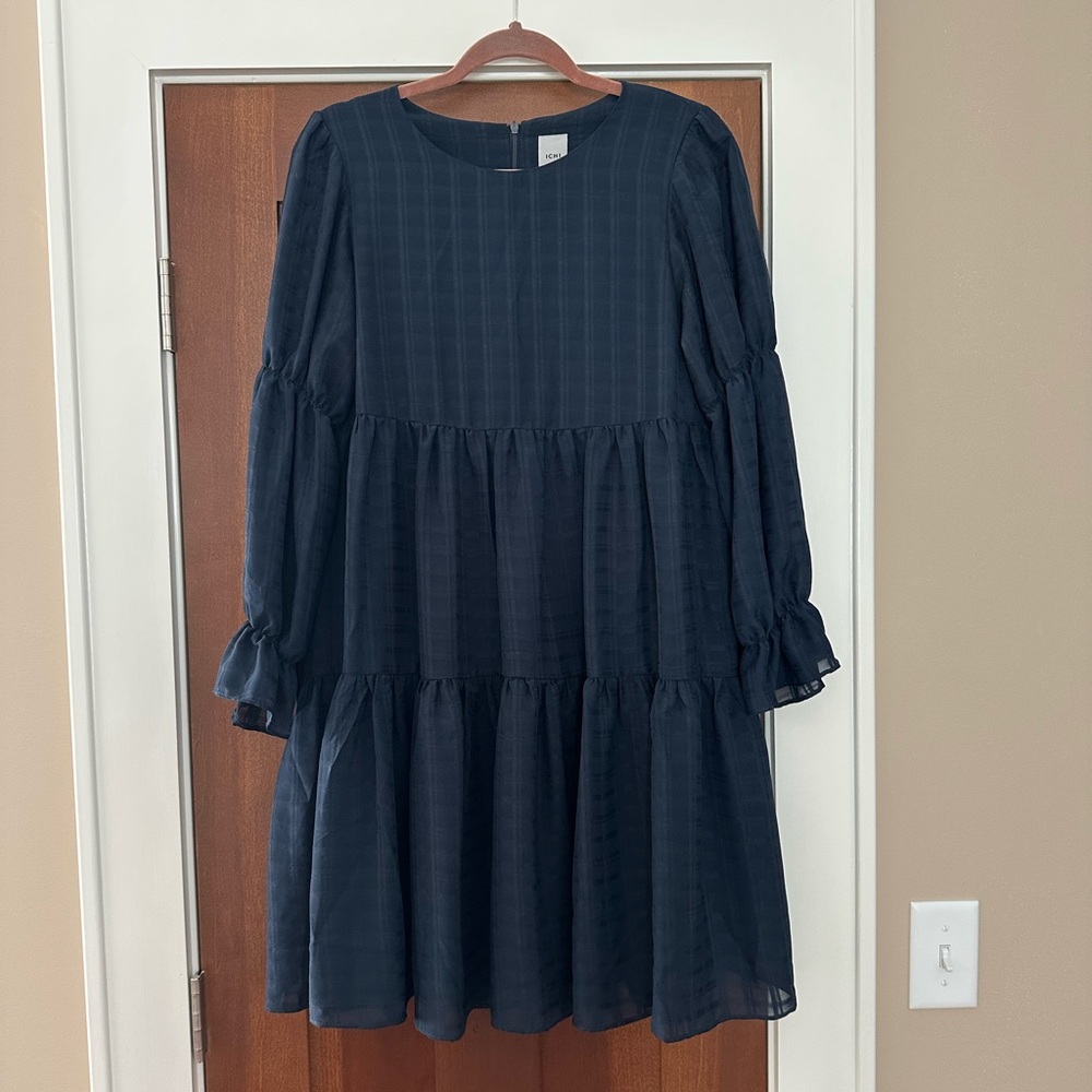 Elegant Navy Blue Mini Dress